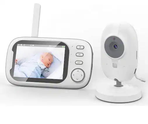 Front. Cluzine - 720P Baby Monitor, 3.5" LCD 2.4GHz Wireless Camera with Two-Way Audio, Cry Detection, Temperature Alarm, Night Vision.