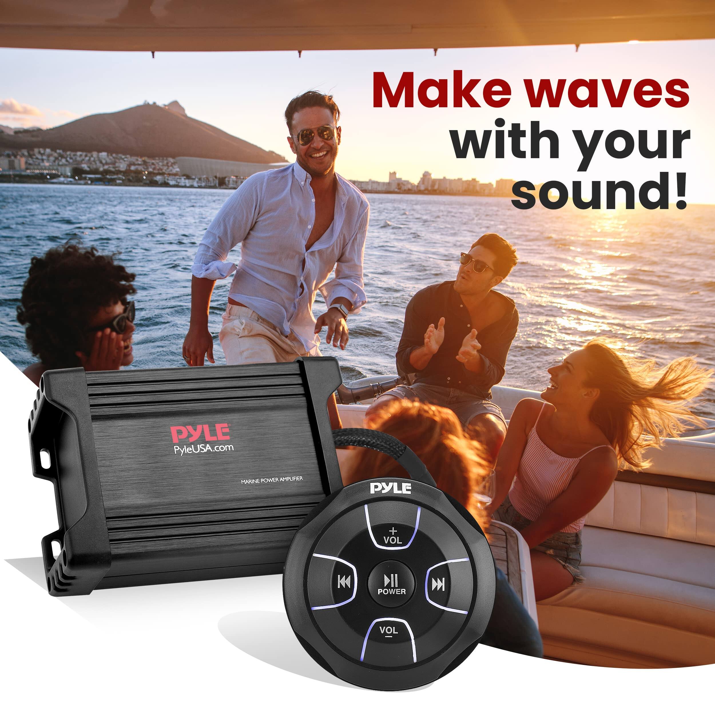 Make waves with your sound!  
PYLE  
PyleUSA.com  
MARINE  
POWER  
VOL  
+  
VOL  
POWER