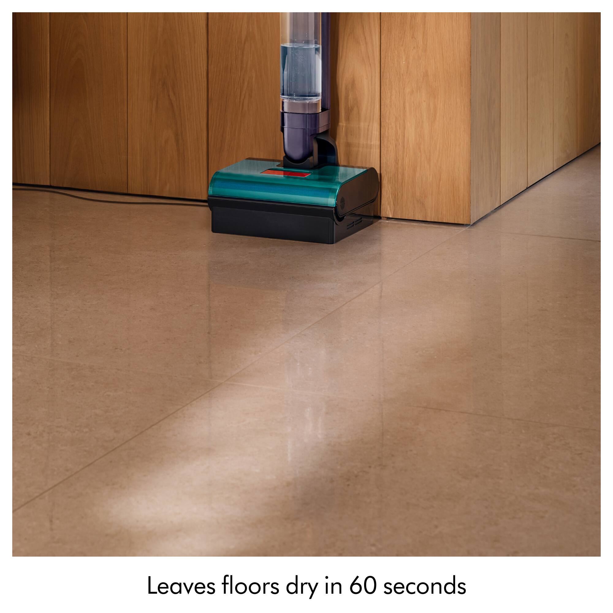 Leaves floors dry in 60 seconds