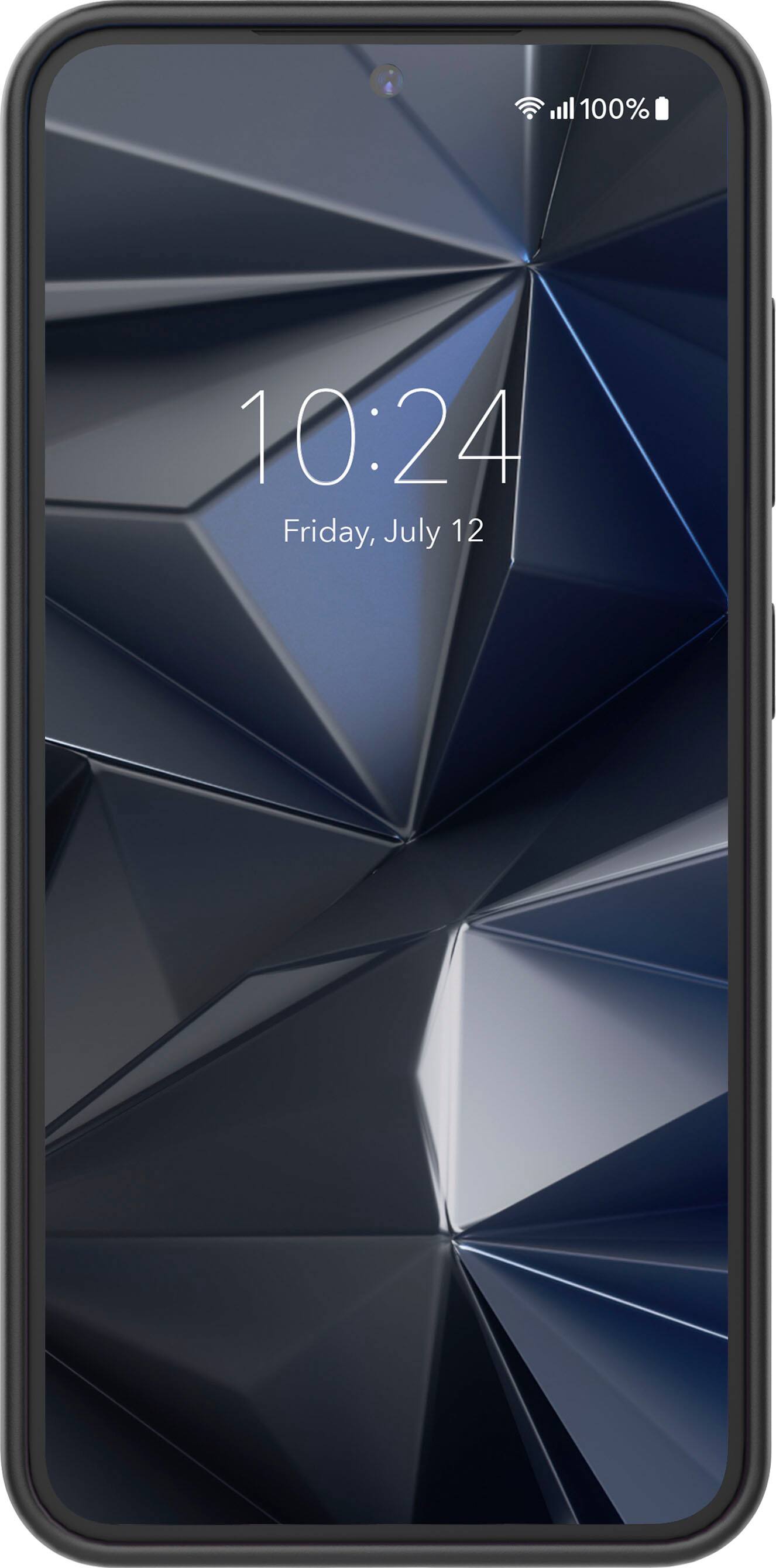 The text on the image reads "100% 10:24 Friday, July 12."