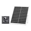 Front. VEVOR - Solar Powered Fan, 25W Solar Panel with 220 CFM Airflow, Adjustable Panel Angle, 2030 RPM High-Speed, Flexible Install.