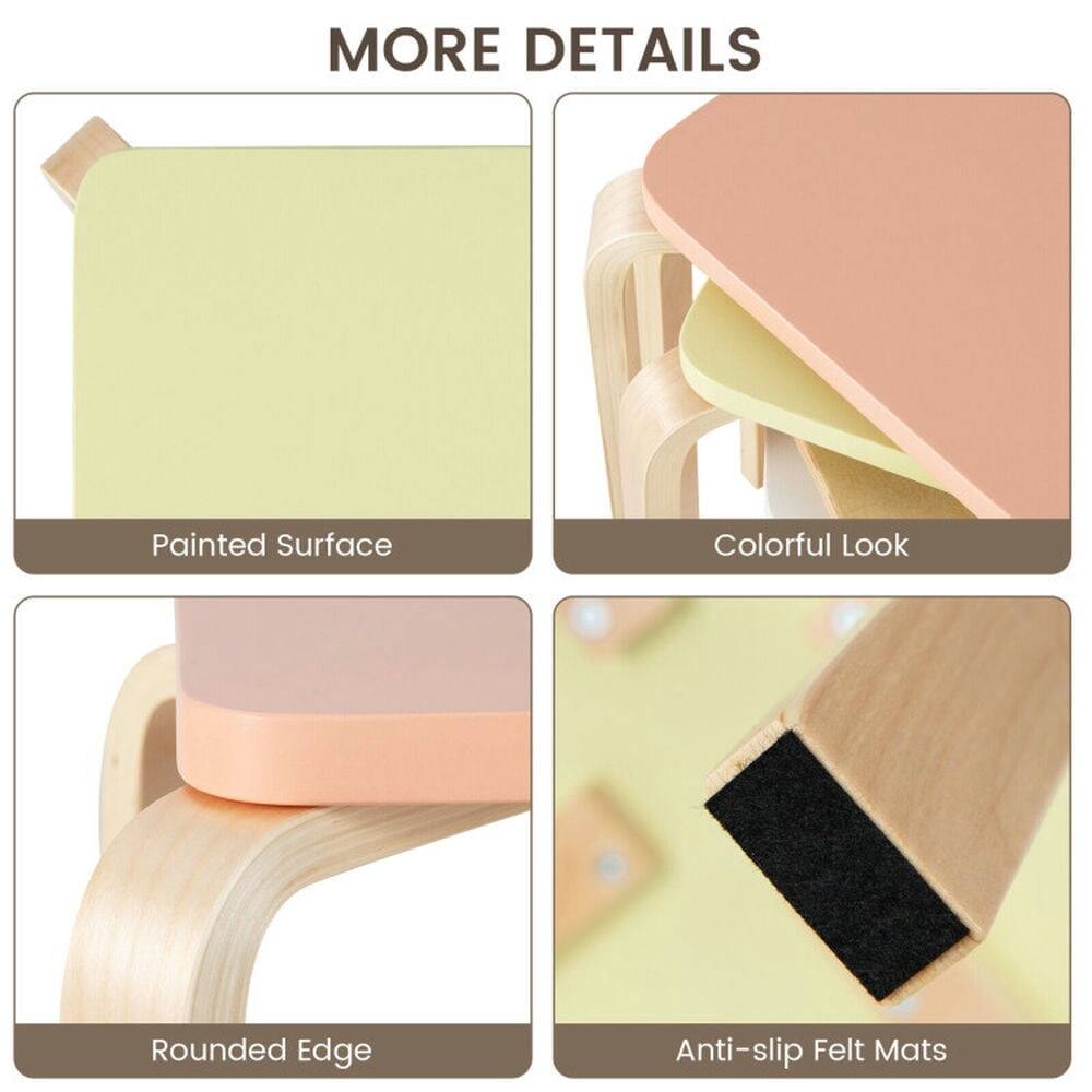 MORE DETAILS

- Painted Surface
- Colorful Look
- Rounded Edge
- Anti-slip Felt Mats