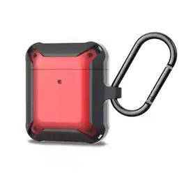 Home Collection - Shockproof AirPods Case Cover with Keychain - AirPods 1st / AirPods 2nd Black+Red