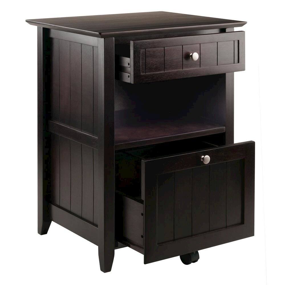 Alt View 1. FurniFact - Filing Cabinet - Coffee.