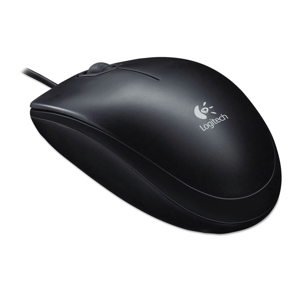 Logitech - 910-001439 B100 Optical USB 2.0 Left/Right Hand Mouse - Wired - Black