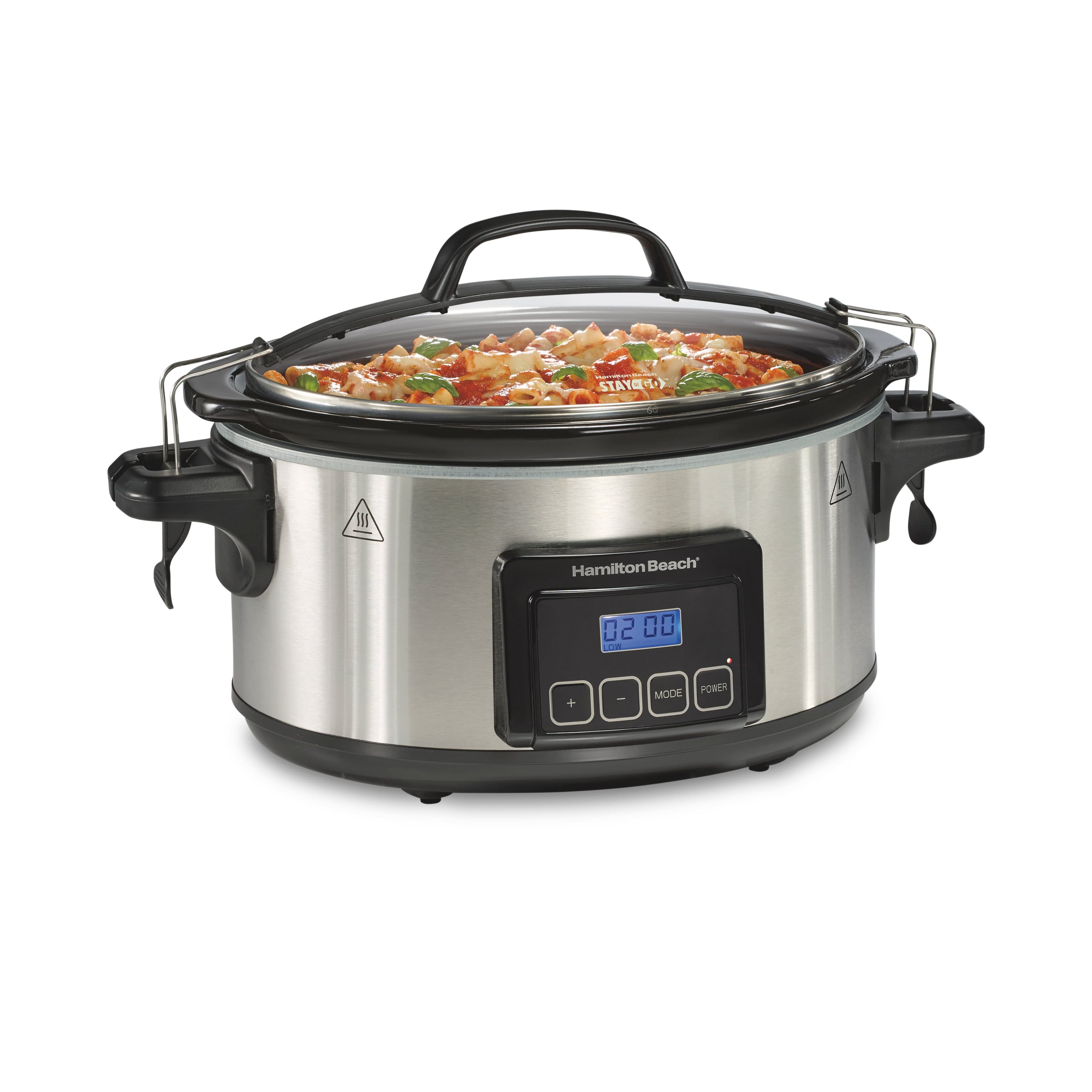 Hamilton Beach - Programmable Stay or Go® Slow Cooker - Stainless Steel