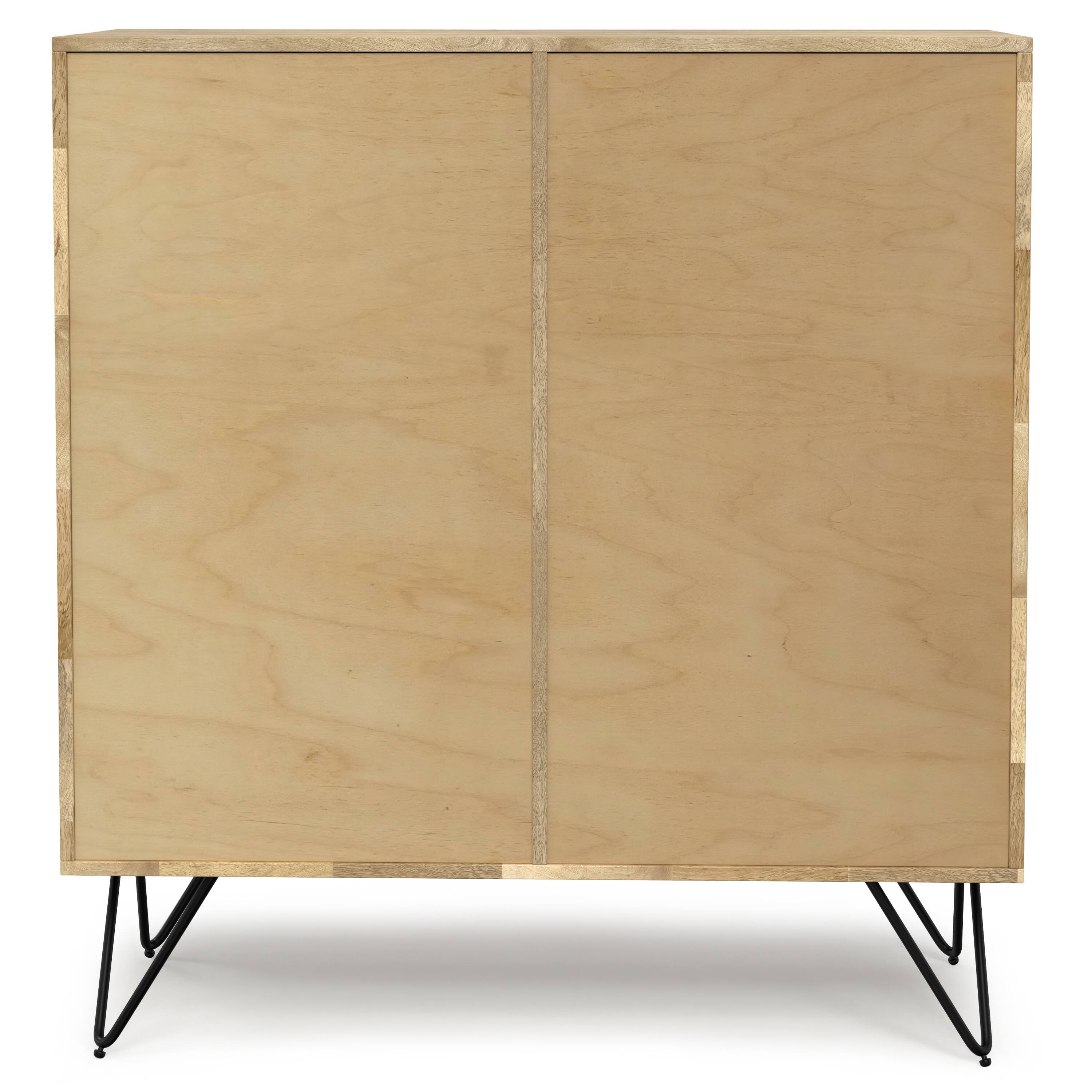 Alt View 1. Simpli Home - Hunter Solid Mango 39 inch Storage Cabinet in Natural Color (Set of 2) - Natural.