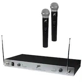 Zebra - Professional Premium Wireless Dual Microphone System with Extended Range - Black