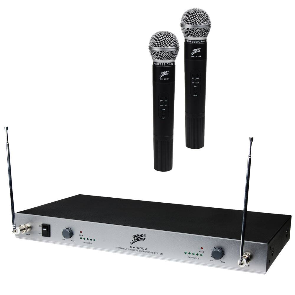 PROFESSIONAL  
GW-5002  
2 MICROPHONE SYSTEM  
2 CHANNELS WIRELESS MICROPHONE SYSTEM