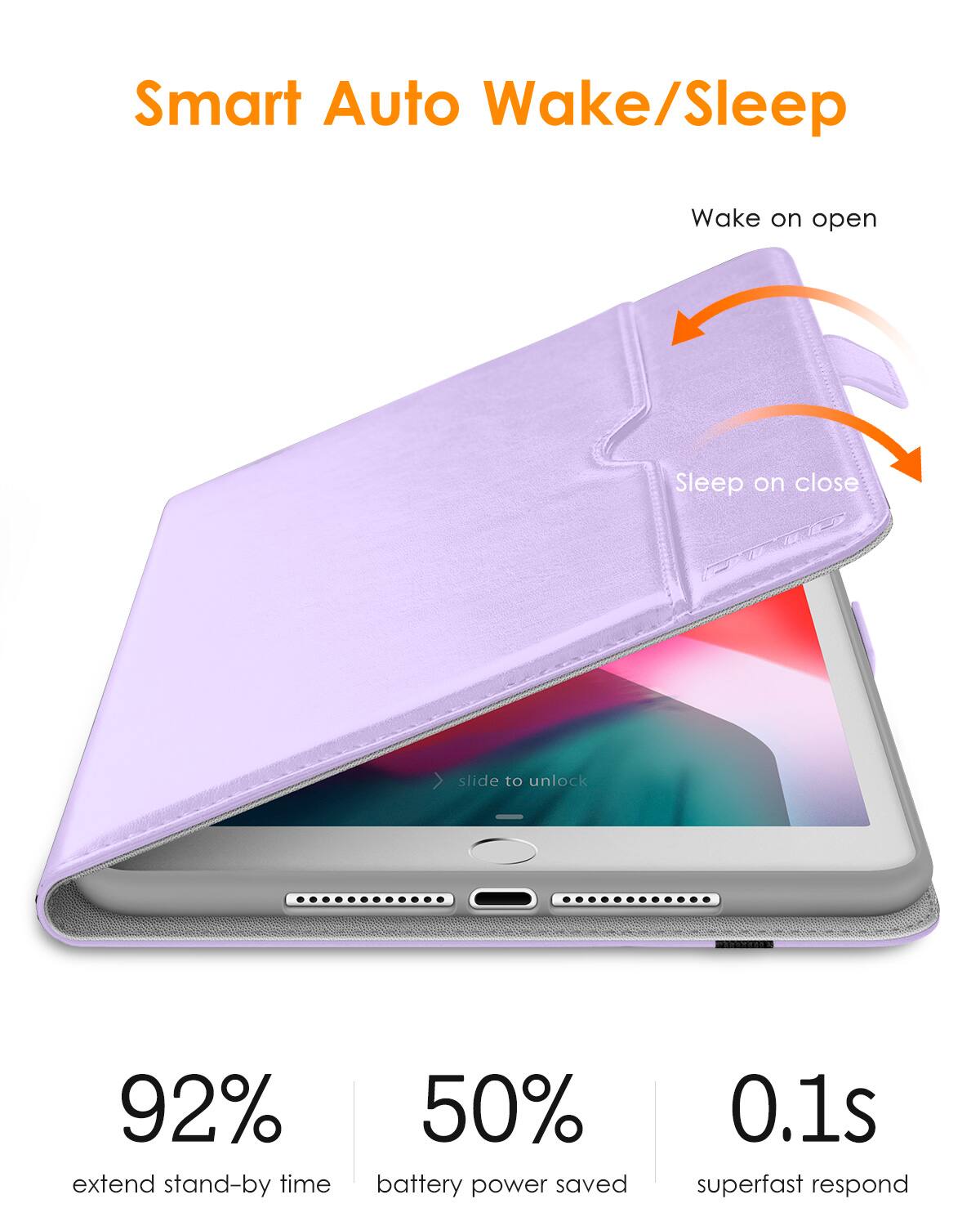 Smart Auto Wake/Sleep

- Wake on open
- Sleep on close

92% extend stand-by time

50% battery power saved

0.1s superfast respond