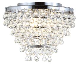 Jonathan Y - Toronto 16" Metal/Crystal LED Flush Mount - Chrome