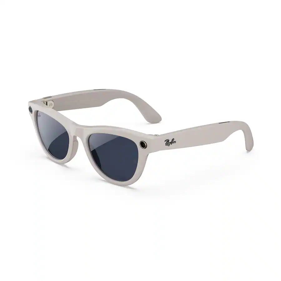 Ray-Ban Meta - Skyler glasses with Meta Ai, Audio, Photo, Video Compatibility - Clear to Sapphire Transition Lenses - Chalky Gray