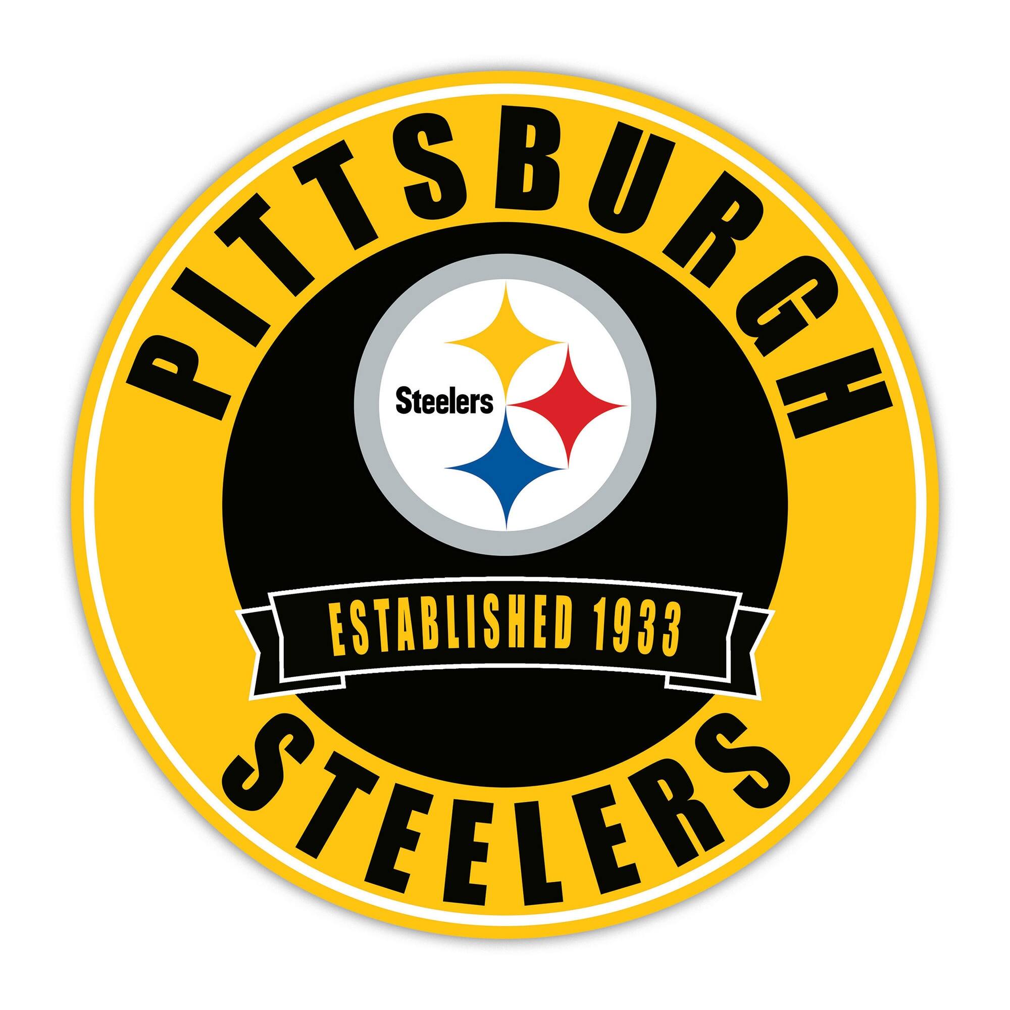 Pittsburgh Steelers 24" Circle with Banner