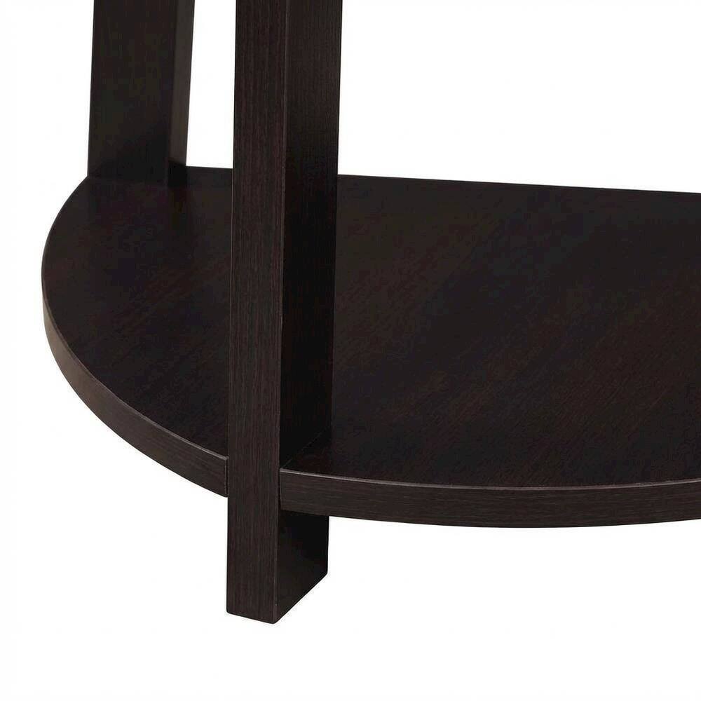 Left. FurniFact - Espresso 5-Tier Corner Bookshelf - Contemporary Style - Espresso.