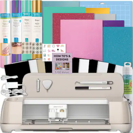 LightGrip
Cricut Premium Glitter
Permanent - 3 sheets
Cricut Premium Vinyl
Permanent - 3 sheets
Cricut Martha
Premium Vinyl
Permanent - 1 sheet
Cricut Martha
Premium Vinyl
Permanent - 1 sheet
Cricut
Removable Matte
Removable - 1 sheet
Cricut
Removable Matte
Removable - 1 sheet
Cricut
Transfer Tape
10" x 12"
Cricut Maker 4
HOW TO'S & DESIGNS
$100 Value
Cricut
Transfer Tape
10" x 12"
