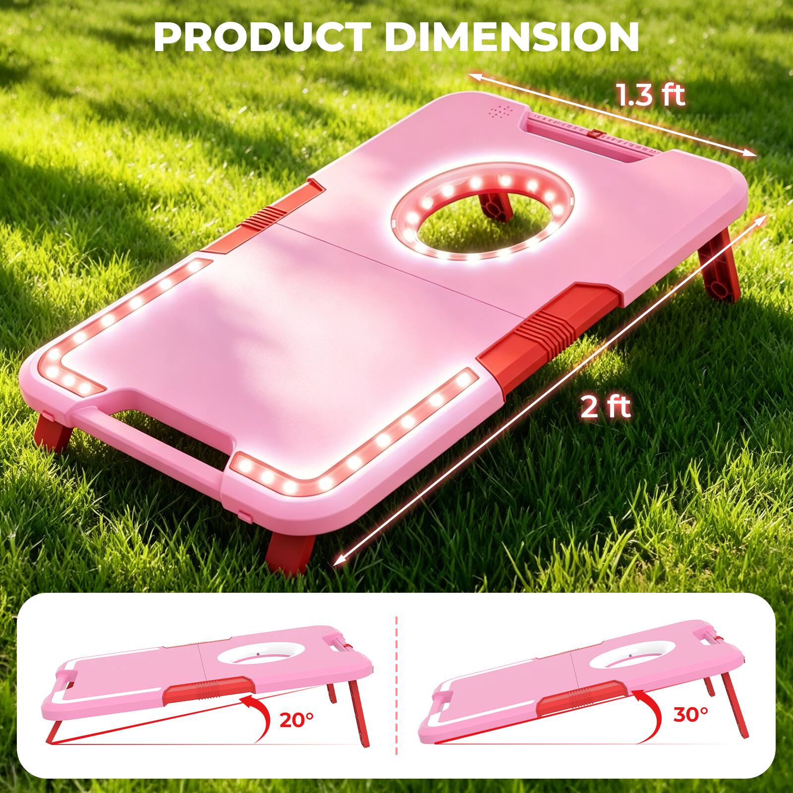 PRODUCT DIMENSION  
1.3 ft  
2 ft  
20°  
30°