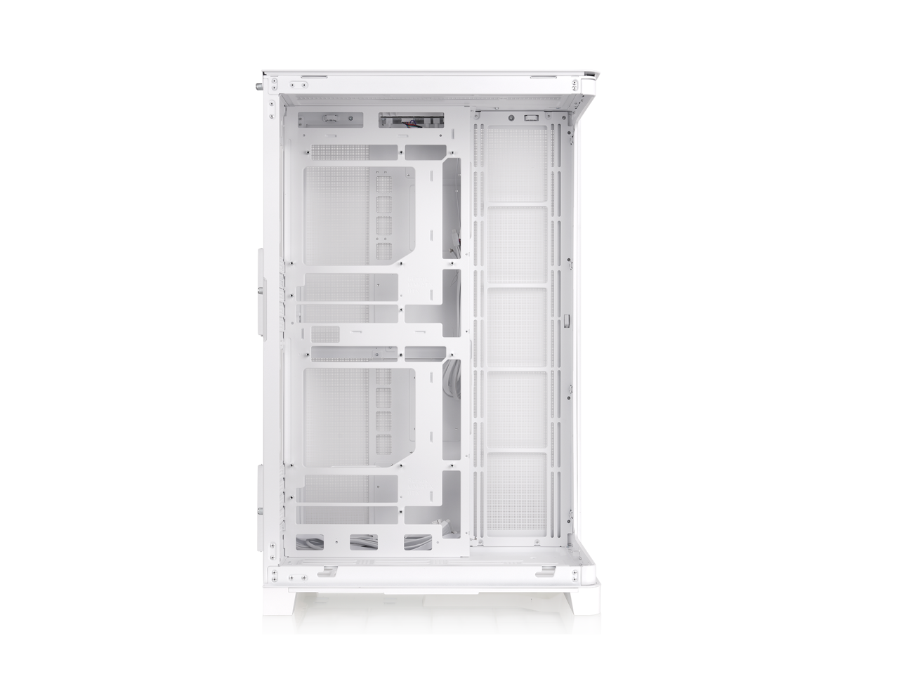 Alt View 9. Thermaltake - CAPO X, Dual System Chassis, mATX/mITX, Curved TG - White.