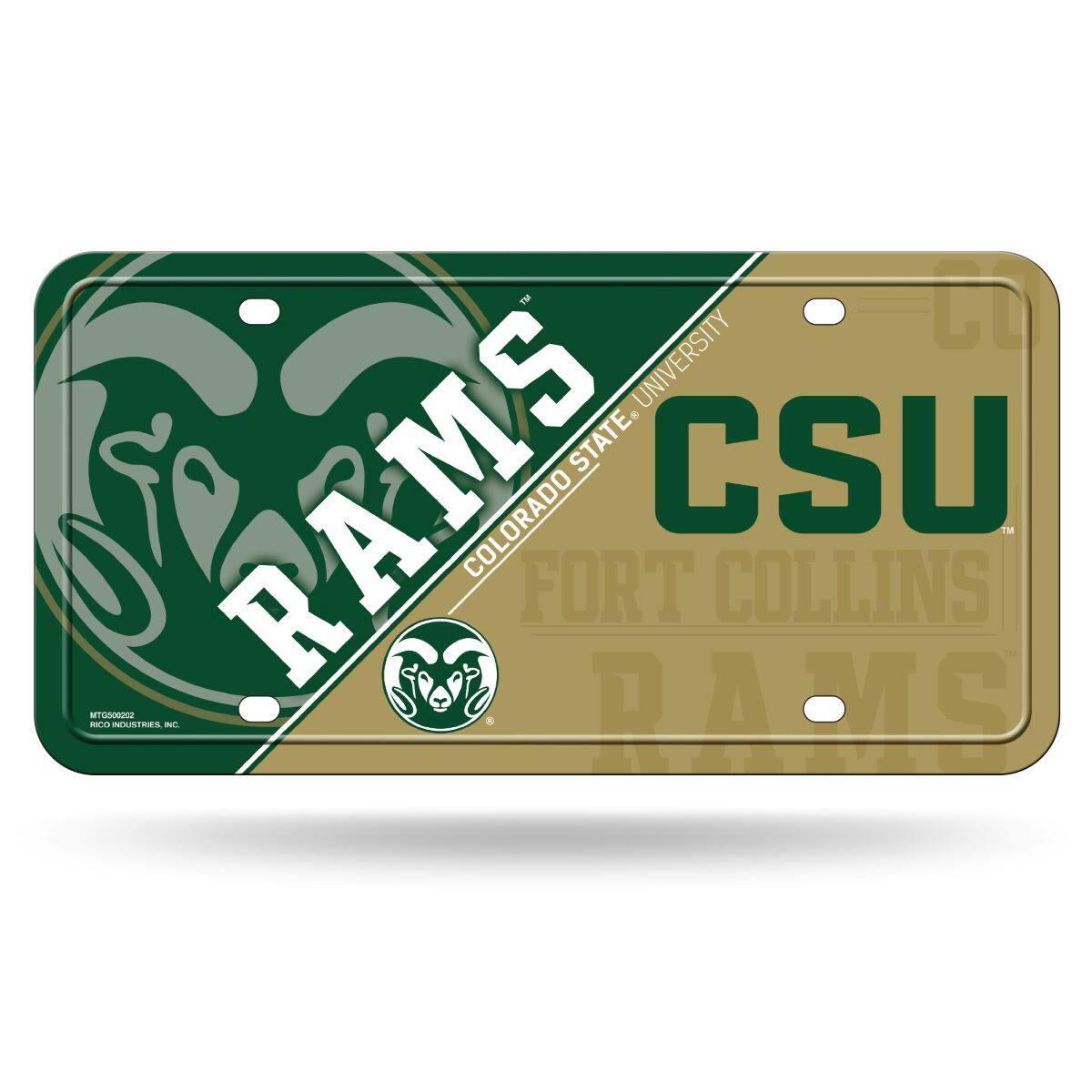 Colorado State Rams 12x6 Metal License Plate Auto Tag
