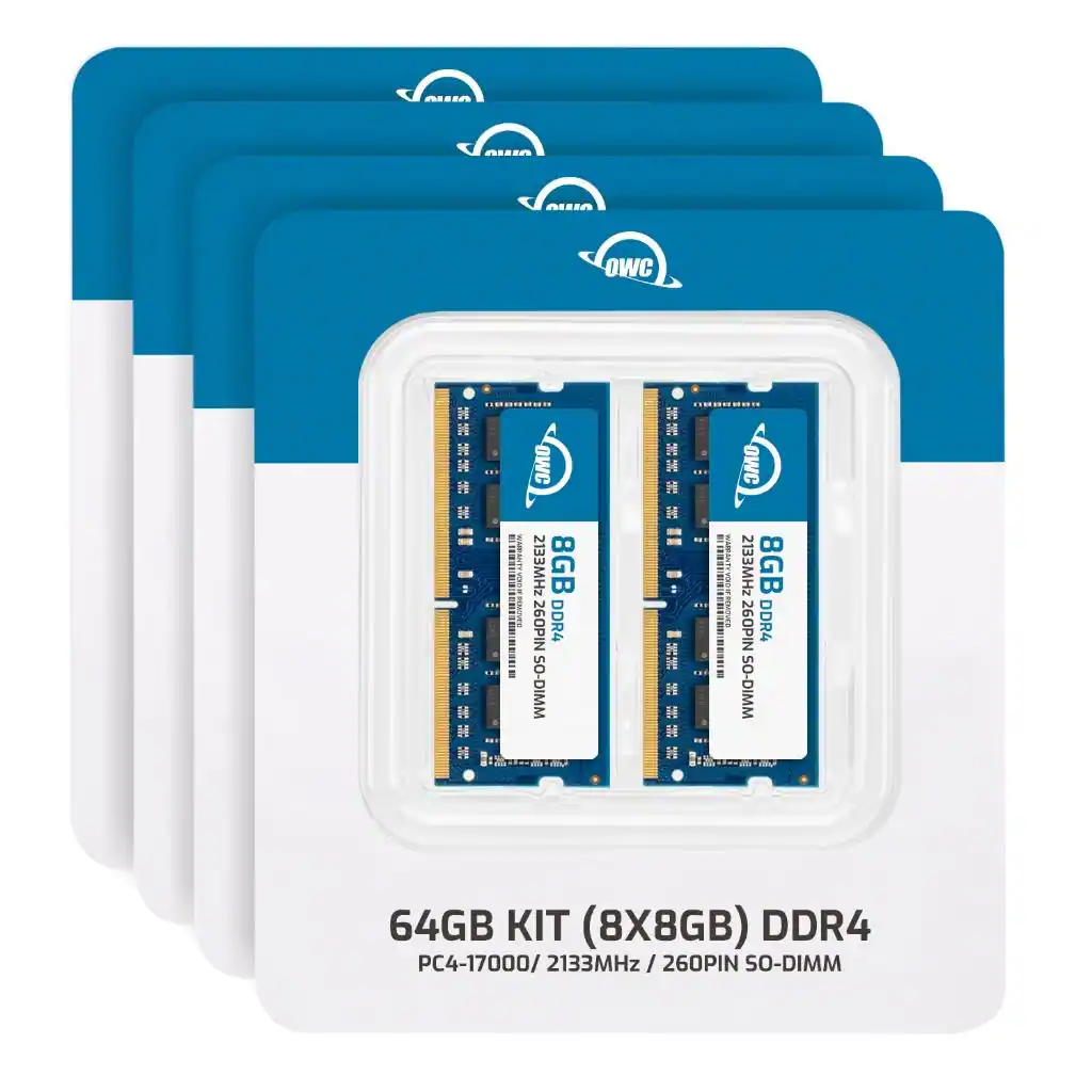 OWC 64GB KIT (8X8GB) DDR4  
PC4-17000 / 2133MHz / 260PIN SO-DIMM