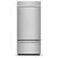 Front. KitchenAid - 20.8 Cu. Ft. Built-In Bottom Mount Refrigerator with Platinum Interior - Stainless Steel with PrintShield Finish.