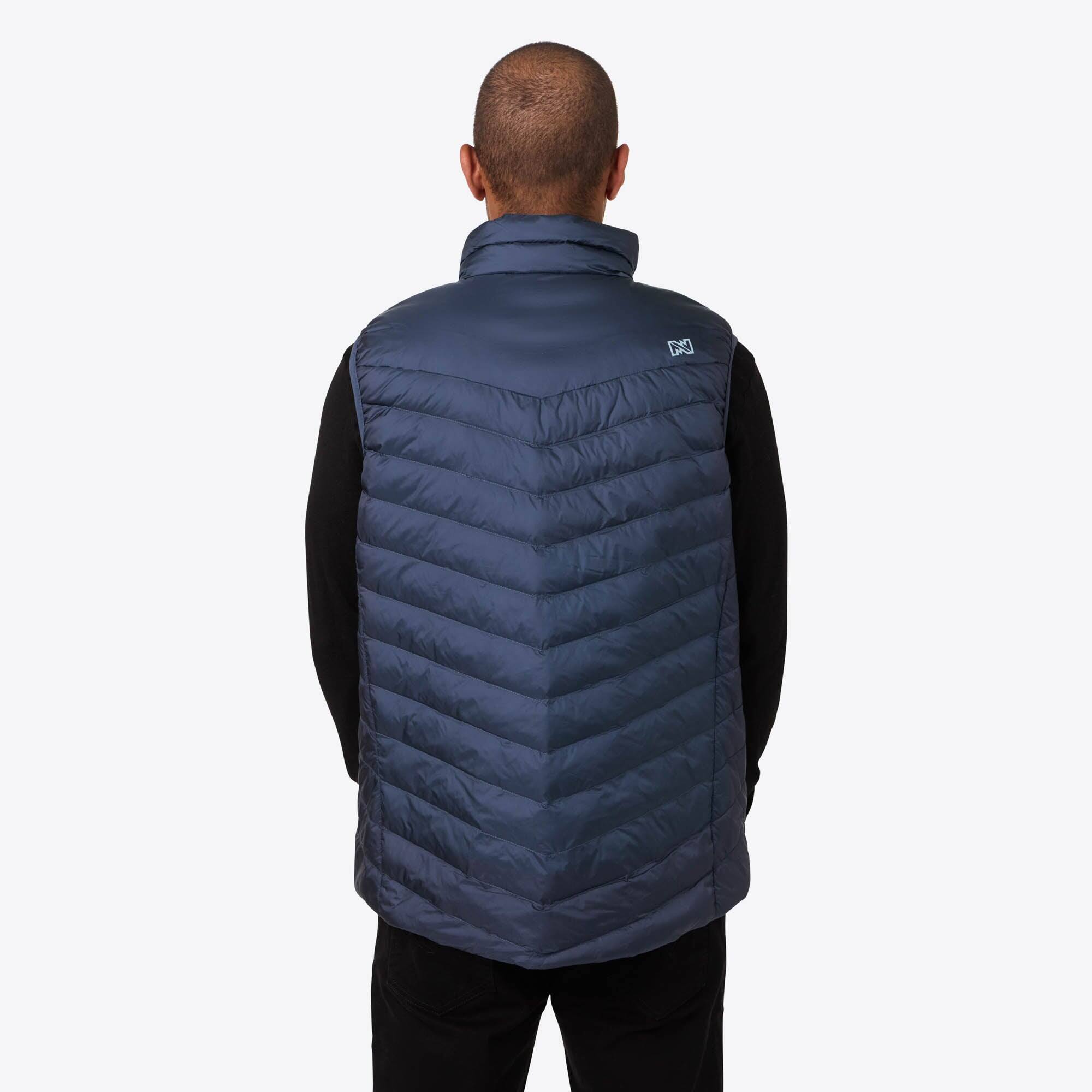 Back. Mobile Warming - App Controlled Men's Backcountry Xtera Heated Vest - Artic Blue.