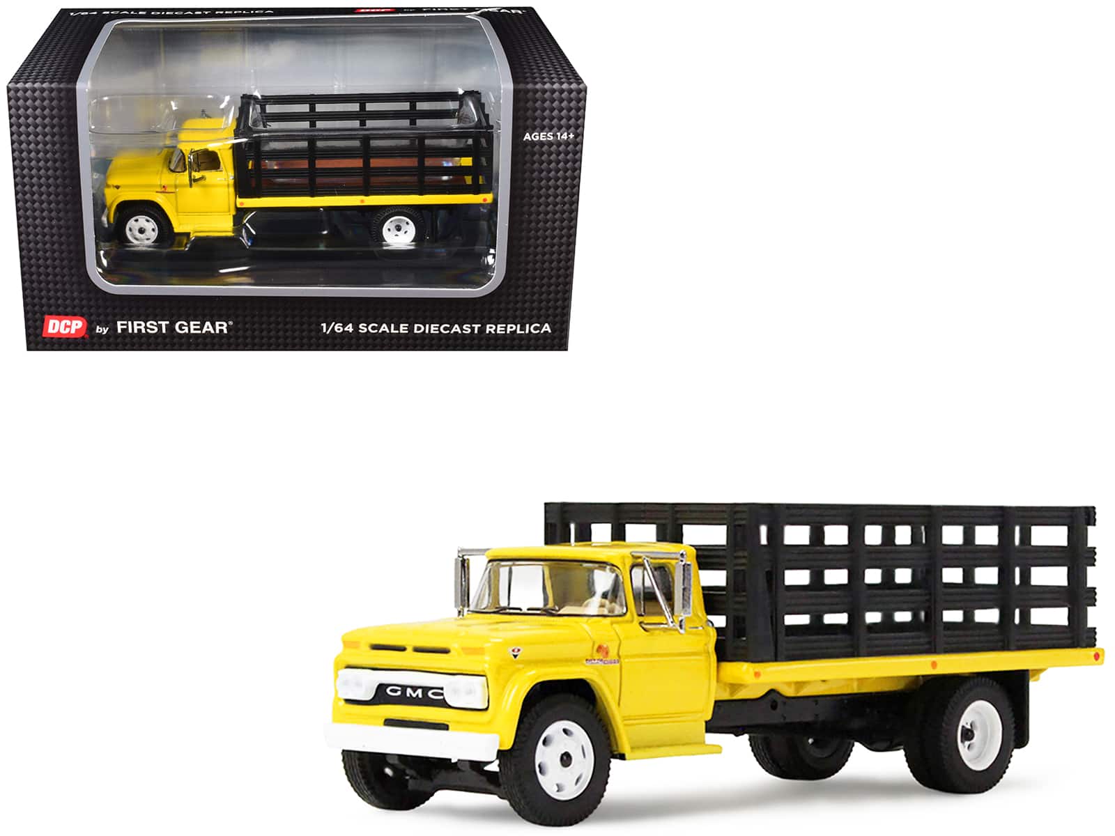 First Gear - GMC 4000 Stake Truck Bright Yellow 1/64 Diecast Model by DCP/First Gear price history on PriceWatchPro