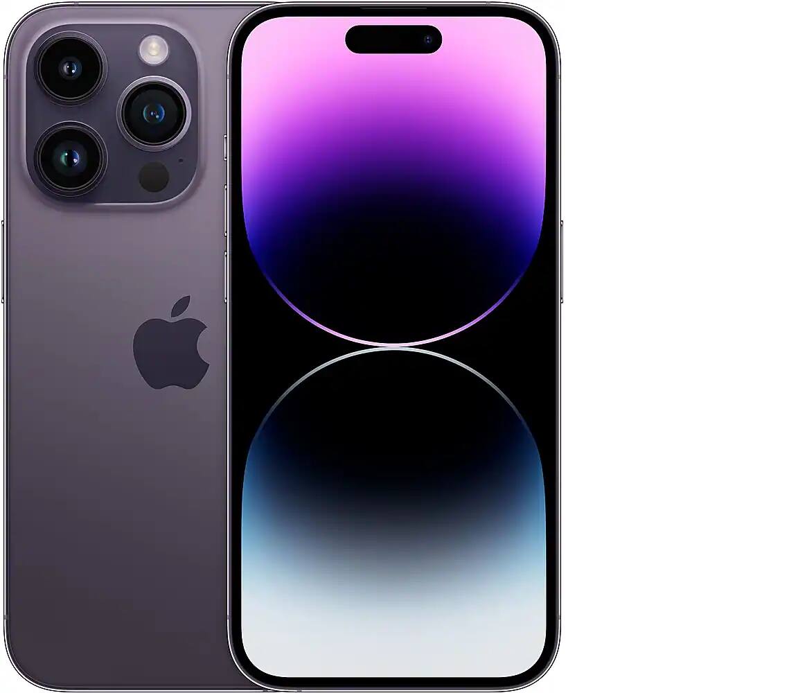 Front. Apple - iPhone 14 Pro Max 512GB - Deep Purple.