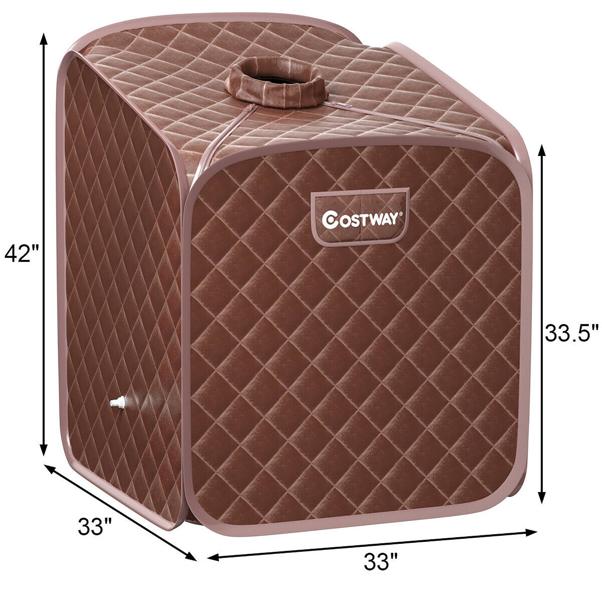 The text on the image reads "42" COSTWAY 33.5" 33" 33"." This indicates that the item is 42 inches in size, with a 33.5-inch diameter and a height of 33 inches.
