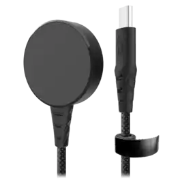 Itskins - Hybrid Smartwatch Magnetic Pod to USB C Cable - Black - Black