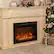 Alt View 1. Costway - Costway 23" Electric Fireplace Insert Heater w/ Log Flame Effects Remote Control 1400W - Black.
