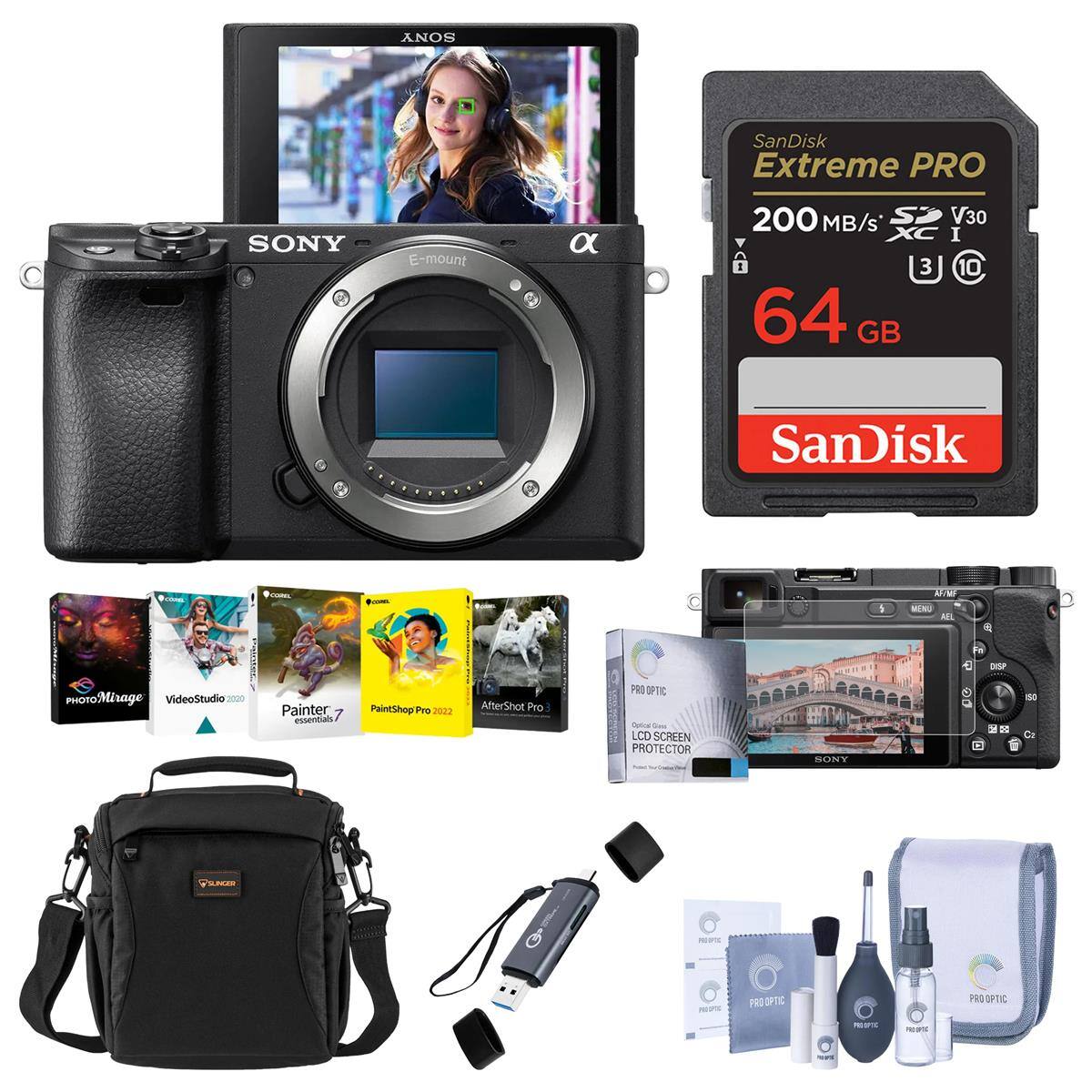 SONY SanDisk Extreme PRO SONY E-mount 200 MB/s SP V30 I 3 10 64 GB SanDisk Ps L MINU NEL 1 POTMirae VideoStudio - Painter essential PaintShop Pro 2022 AfterShot P1O - P OPTIC -a -as LCD SCREEN PROTECTOR BONY Fe C DEP - M = D - UACEN NETE PAO 0 OPTE PRS OPTC TE mas