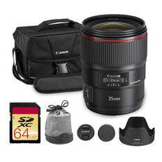 Canon EF 35mm f/2 USM
Canon SD XC 64 GB
Canon Lens Hood EW-77B
Canon Lens Cap