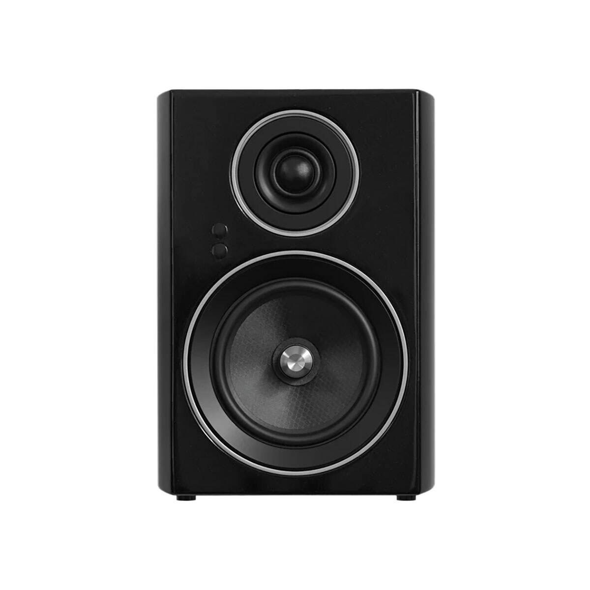 Alt View 4. Jamo - Jamo 2 Way Active BookshelfSpeaker High Gloss Black.