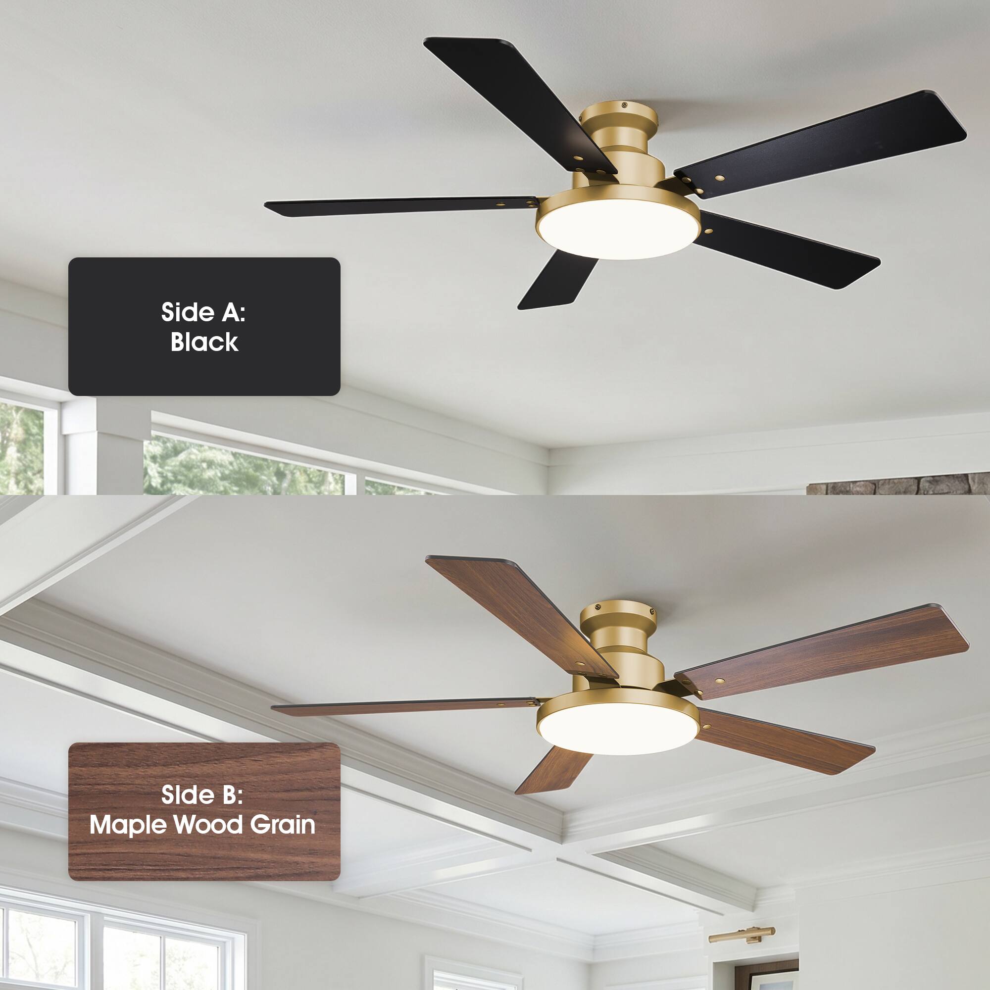 Side A: Black  
Side B: Maple Wood Grain