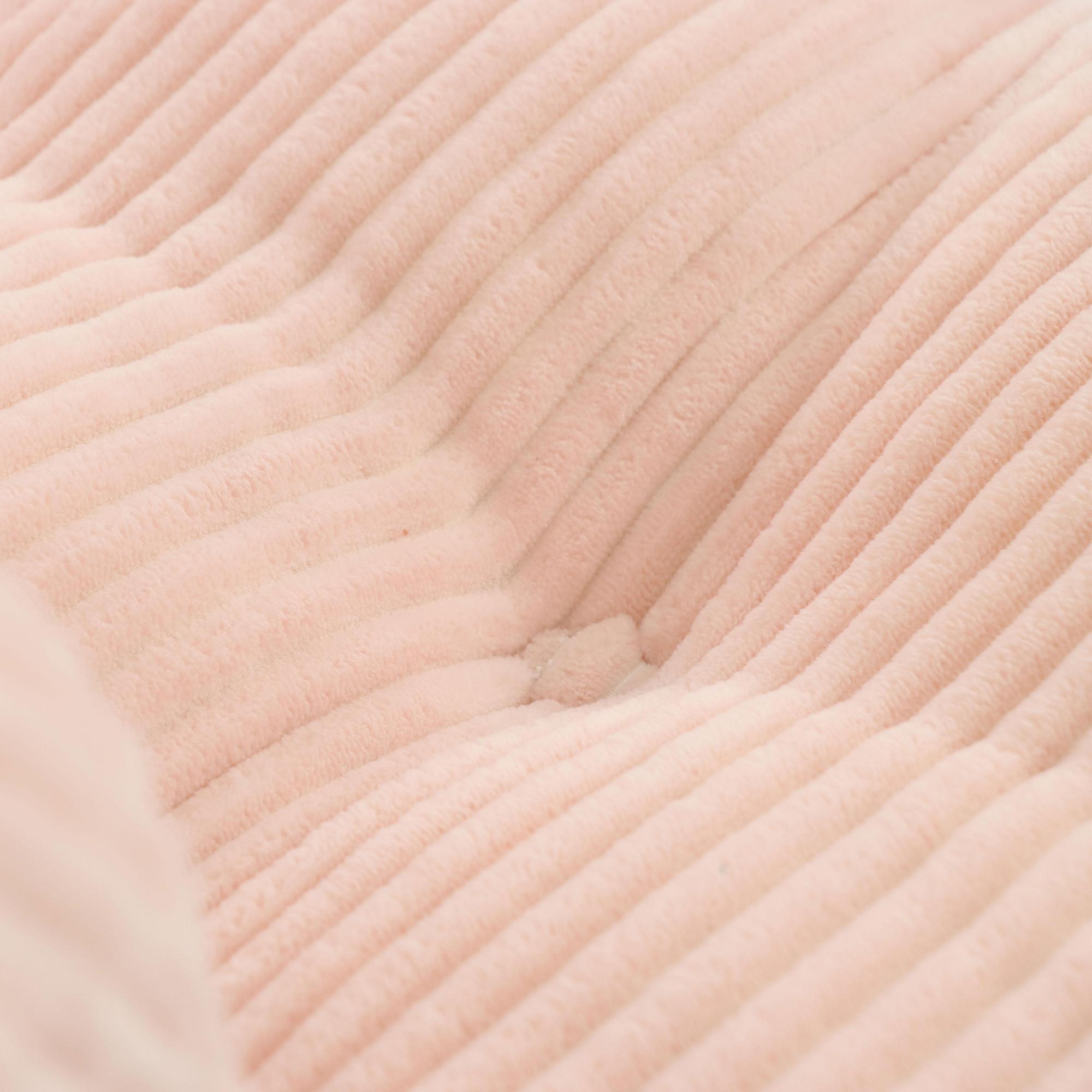 Alt View 7. GOODSILO - Corduroy Fabric Beanbag Couch for Living Room, Bedroom and Dorm, Cozy Fluffy Cloud Mini Couch - Pink.