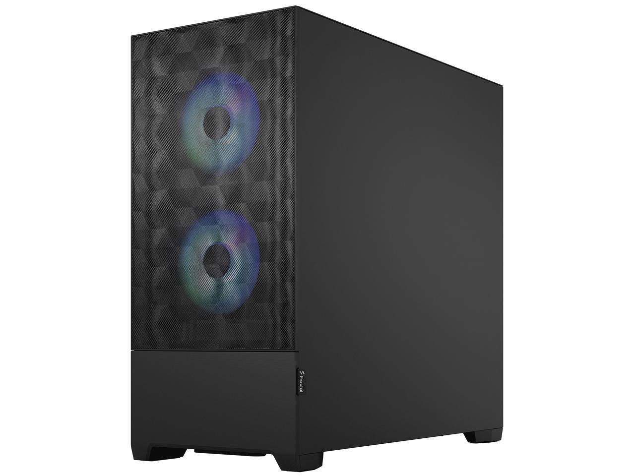 Alt View 2. Fractal Design - Fractal Design Pop Air RGB Black TG ATX High-Airflow Clear Tempered Glass Window Mid Tower Computer Case - Black.