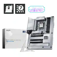 MSI - PRO Z890-S WIFI PZ (Socket 1851) Intel Z890 ATX DDR5 Wi-Fi 7 Motherboard - Gray White - Front_Zoom