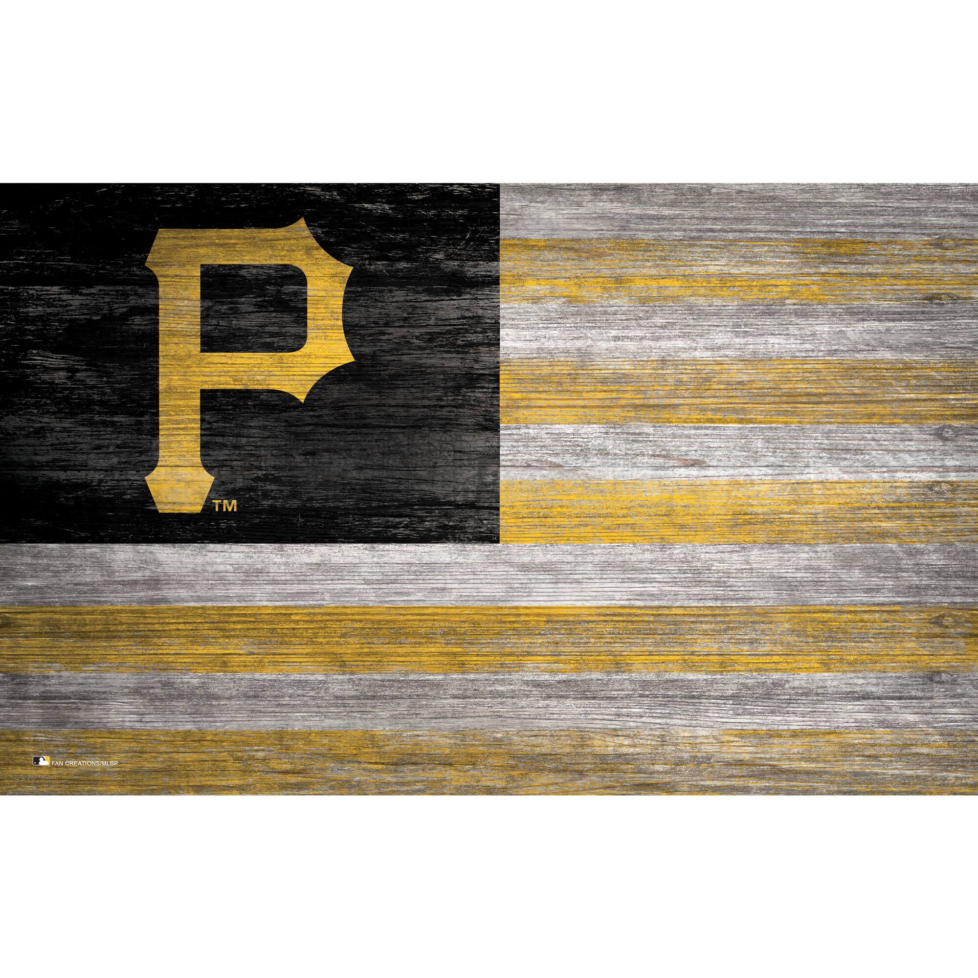 Pittsburgh Pirates 11'' x 19'' Distressed Flag Sign