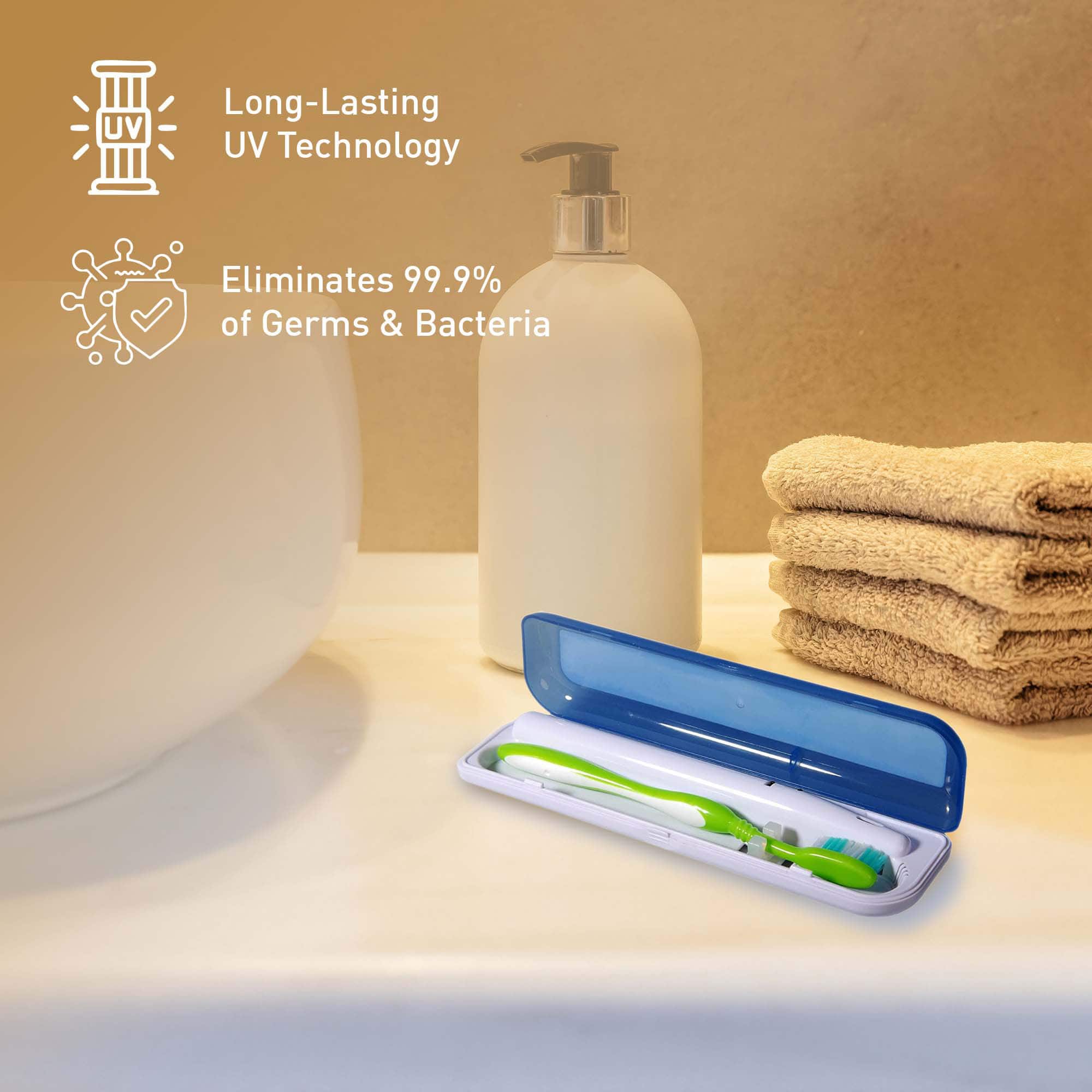Pursonic 3 Pack Portable UV Toothbrush Sanitizer Bundle – Compact