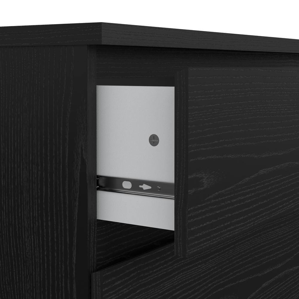 Back. Tvilum - Scottsdale 3 Drawer Chest Woodgrain - Black.