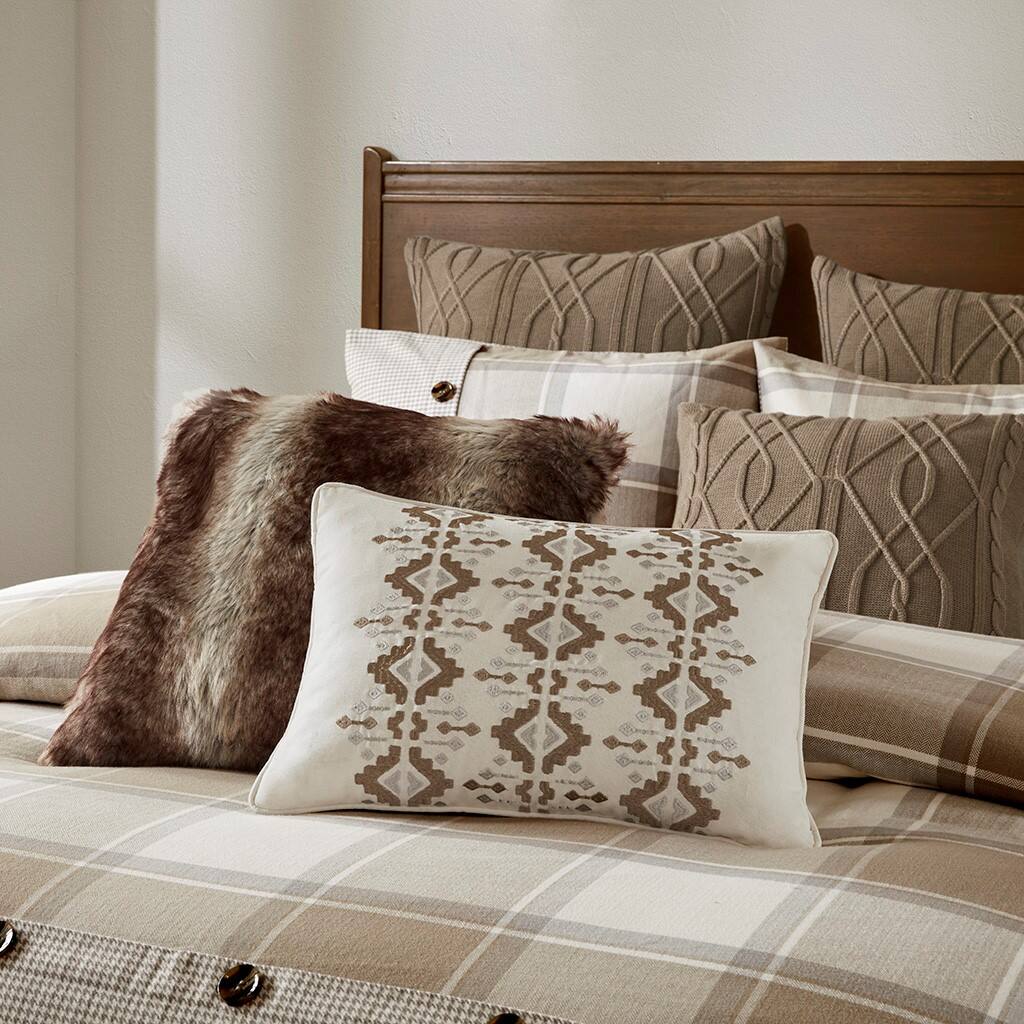 Alt View 3. Gracie Mills - Gracie Mills Obrien Rustic Retreat 8-Piece Cotton Jacquard Comforter Set - Neutral.