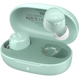 TOZO - E1 Wireless Earbuds, Built-in Mic, Clear Calls, Bluetooth 5.3, IPX6, 30H Playtime, 32 EQs - Green