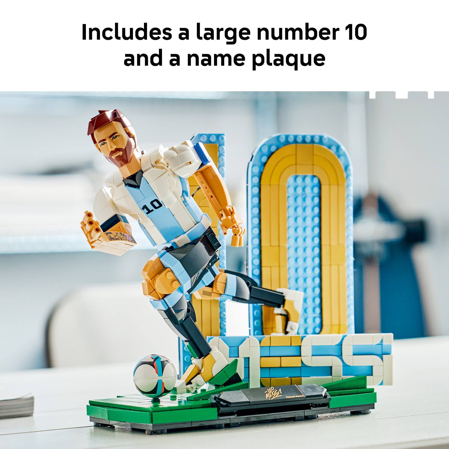 Includes a large number 10 and a name plaque