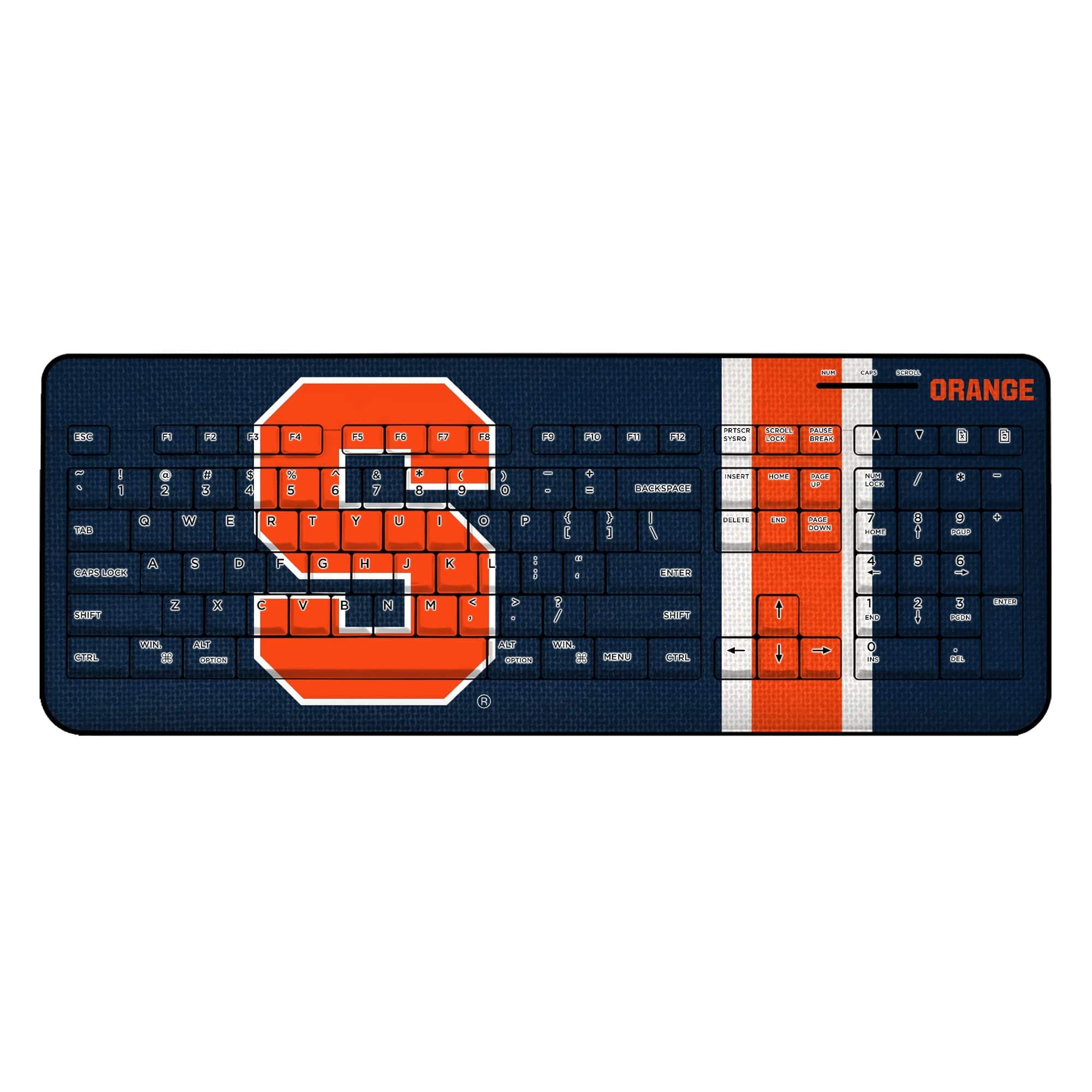 Keyscaper - Syracuse Orange Wireless USB Keyboard - Multicolor