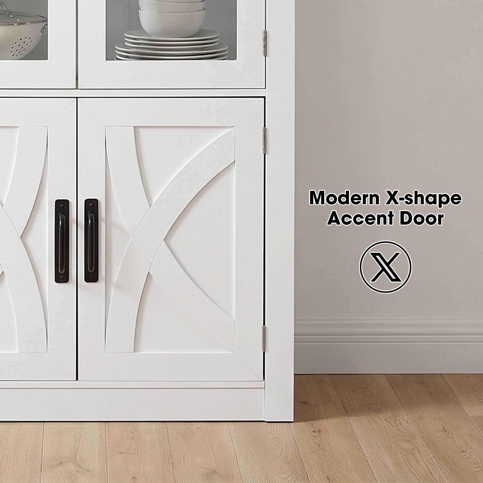 Modern X-shape Accent Door