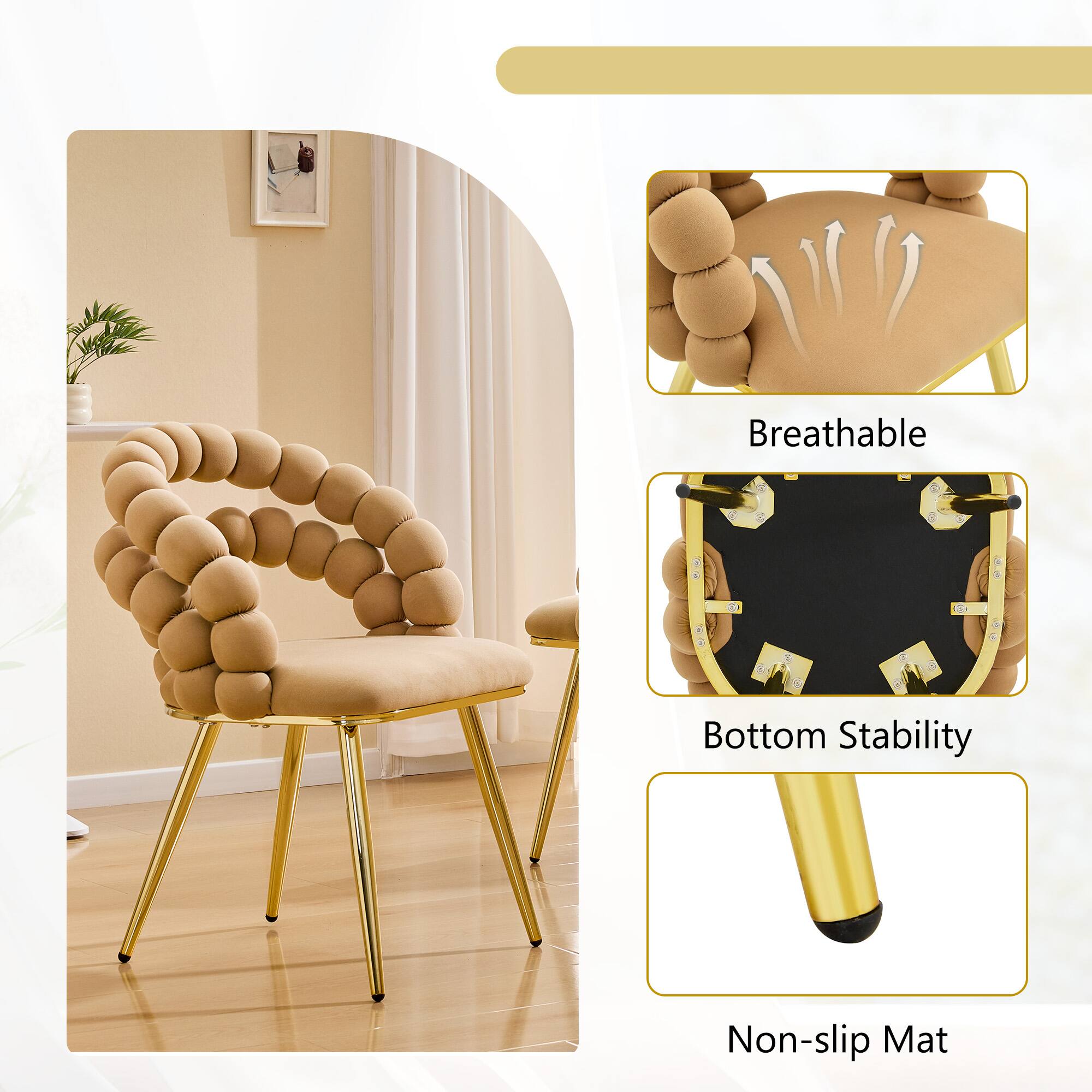 Breathable  
Bottom Stability  
Non-slip Mat