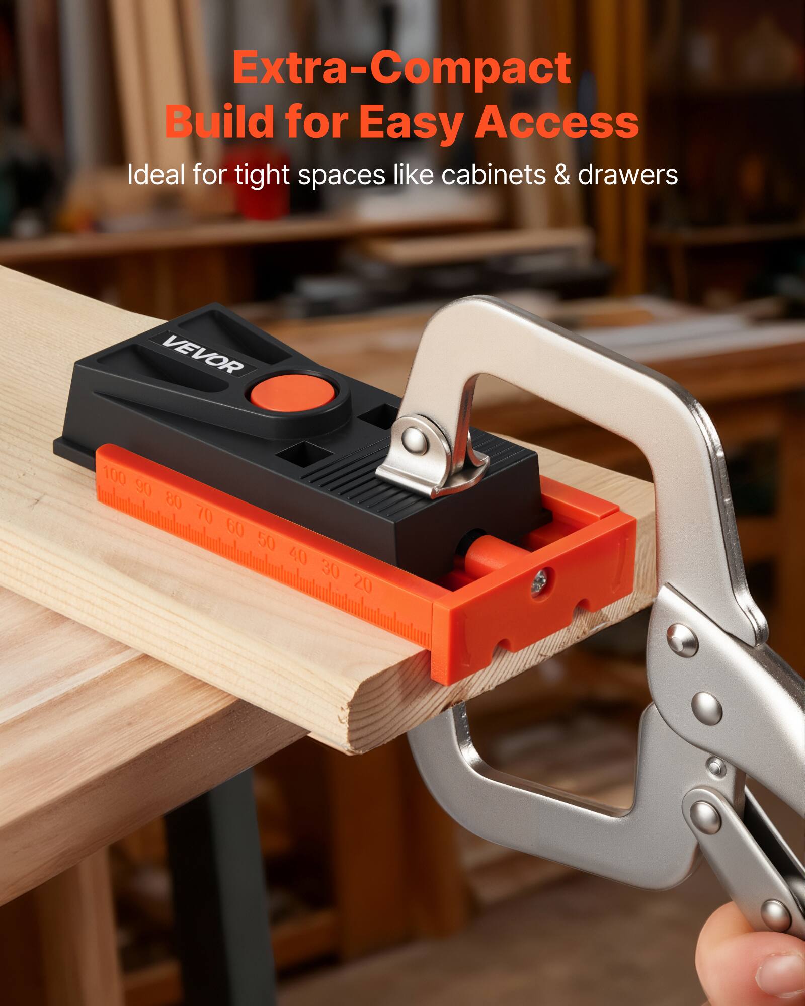 Extra-Compact Build for Easy Access  
Ideal for tight spaces like cabinets & drawers  

VEVOR  
100 90 80 70 60 50 40 30 20