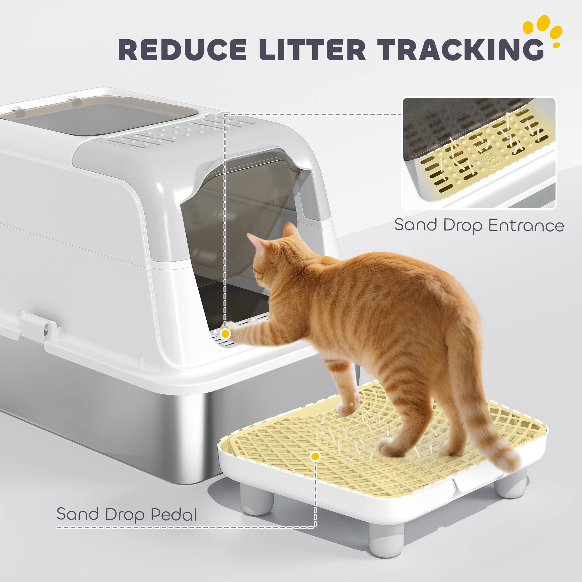 REDUCE LITTER TRACKING

Sand Drop Entrance

Sand Drop Pedal
