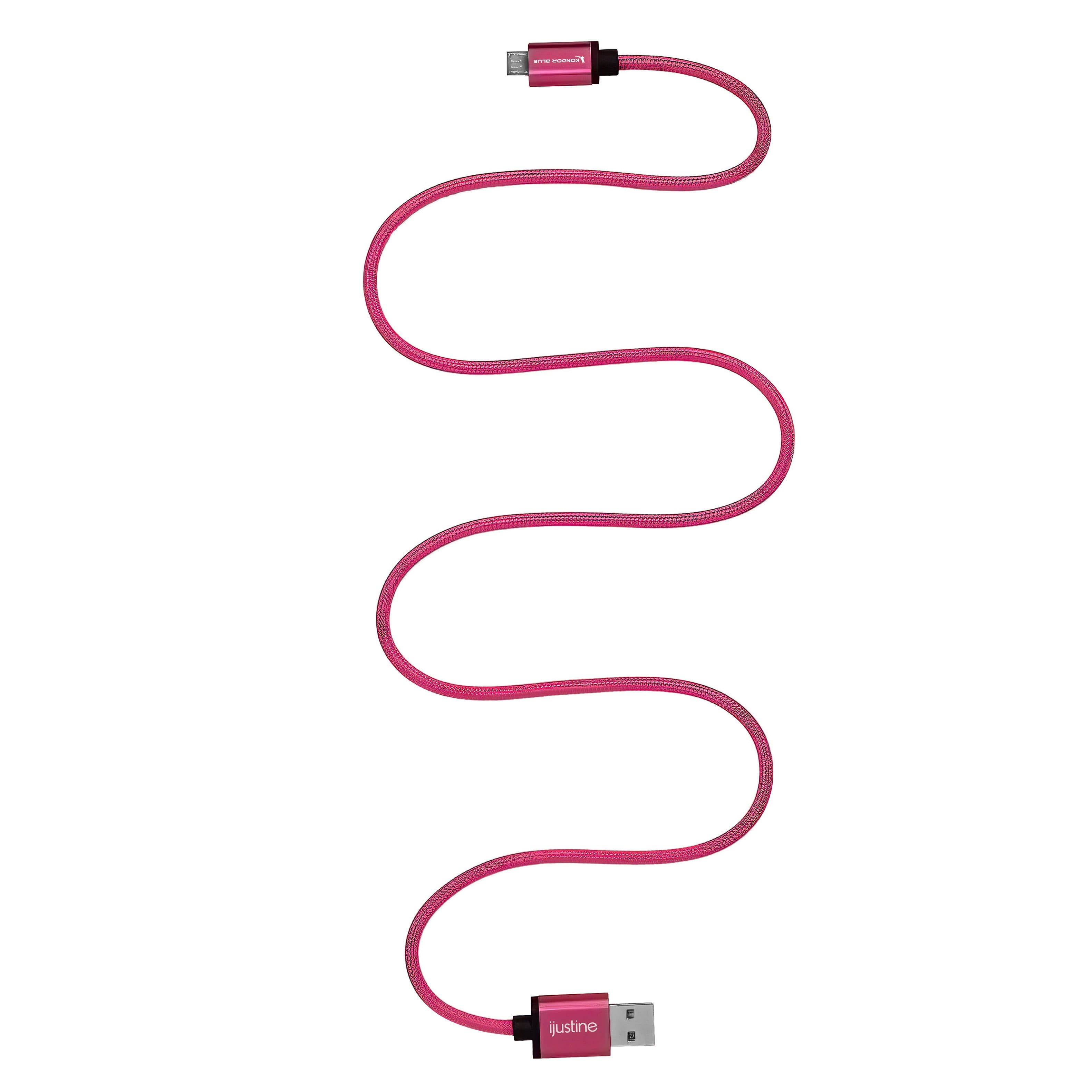 Kondor Blue - iJustine | 30” USB-A to Micro-USB Cable | Rapid-Charge 40W, & High-Speed Data 480 Mbps - Pink price history on PriceWatchPro