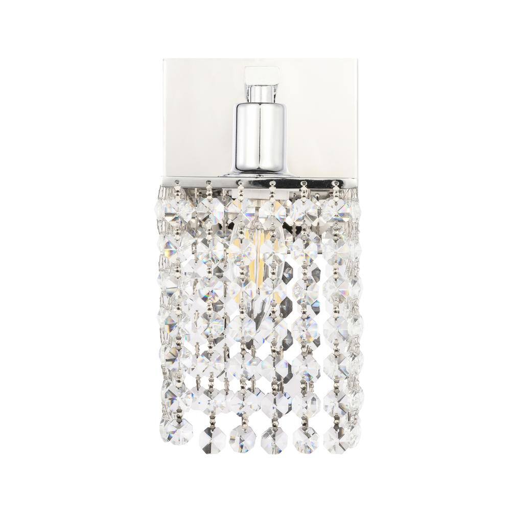 Alt View 7. Living District - Phineas 1 light Chrome and Clear Crystals wall sconce - Chrome And Clear Crystals.